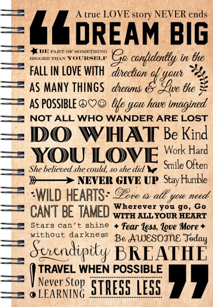 Self-guided Journal With Inspirational Quotes - Piccadilly