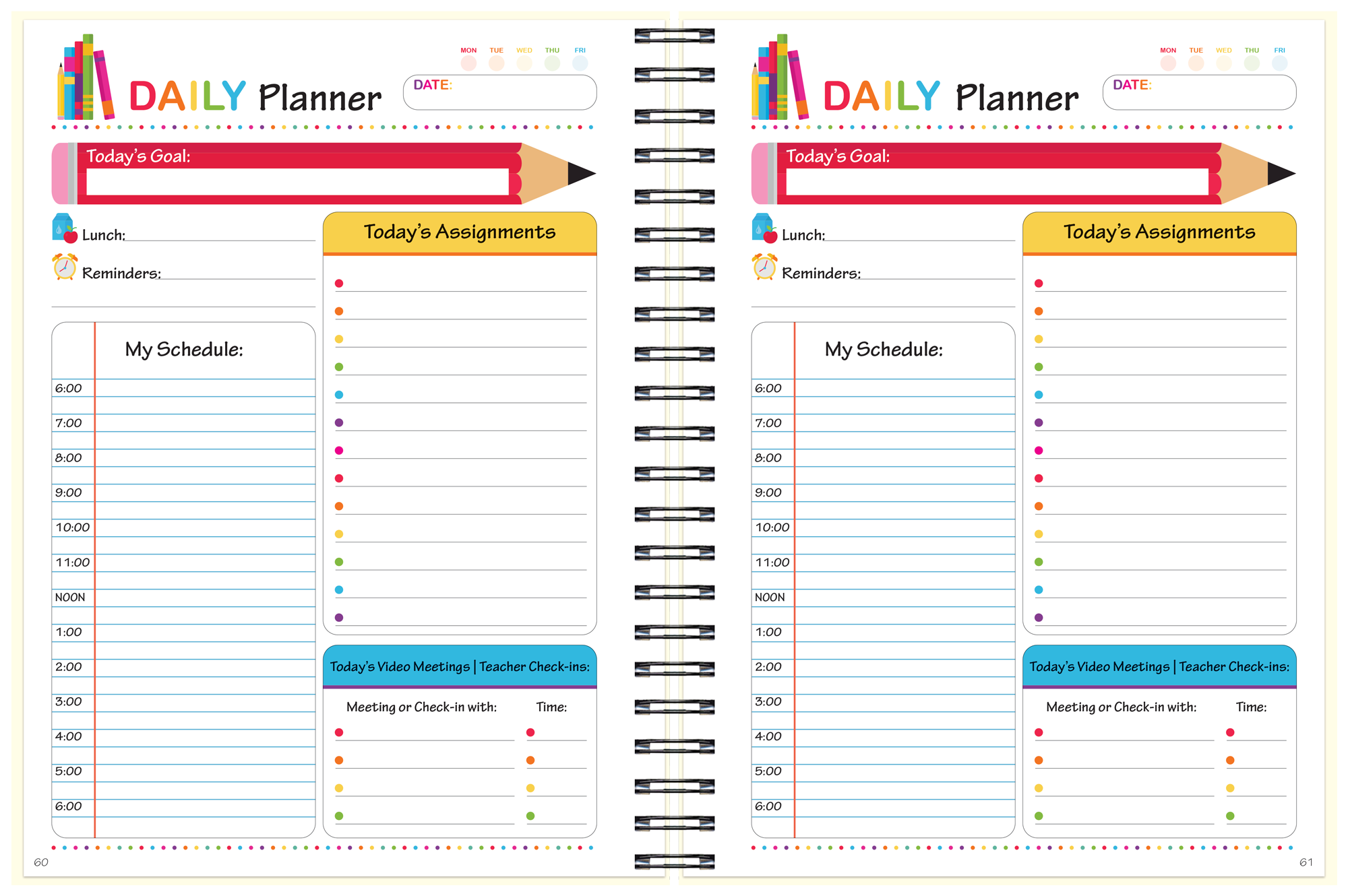 Details about   Personalised Laminated Re-usable Aeroplanes Home School Planner Schedule & Pen 